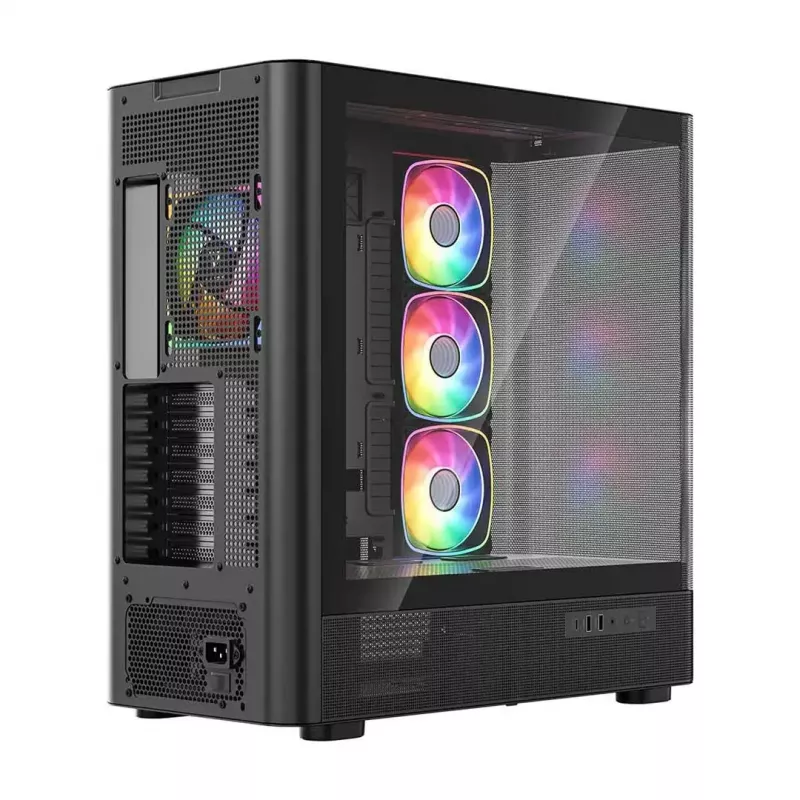 Tietokonekotelo MODECOM VOLCANO AQ500 ARGB MIDI musta