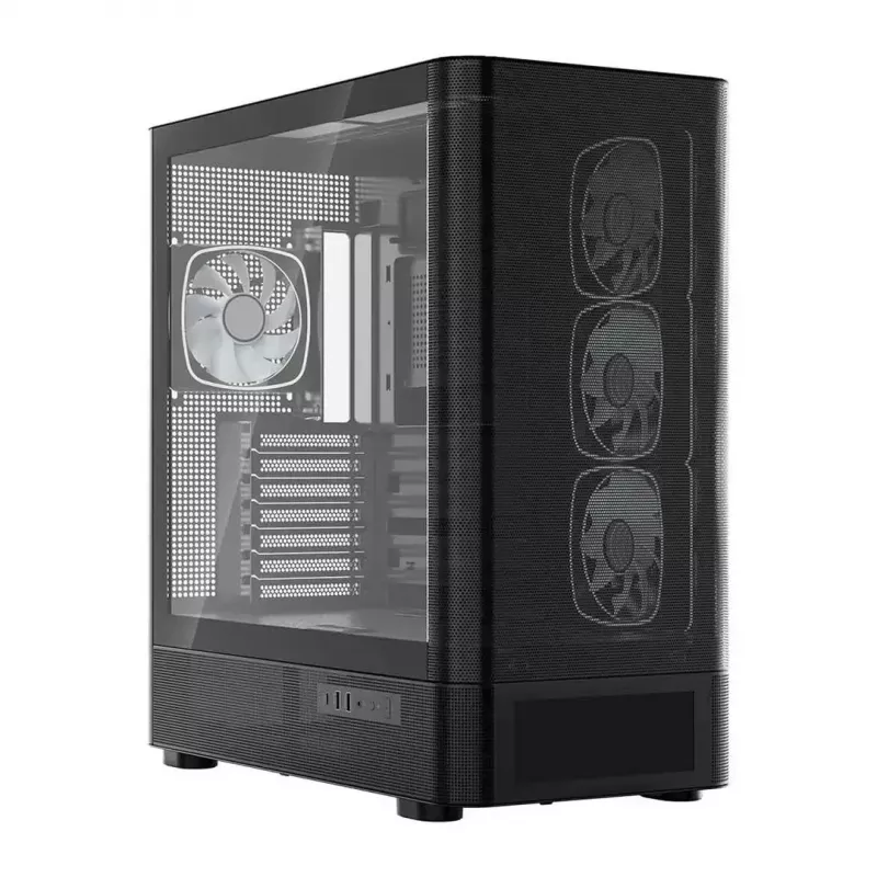 Tietokonekotelo MODECOM VOLCANO AQ500 ARGB MIDI musta
