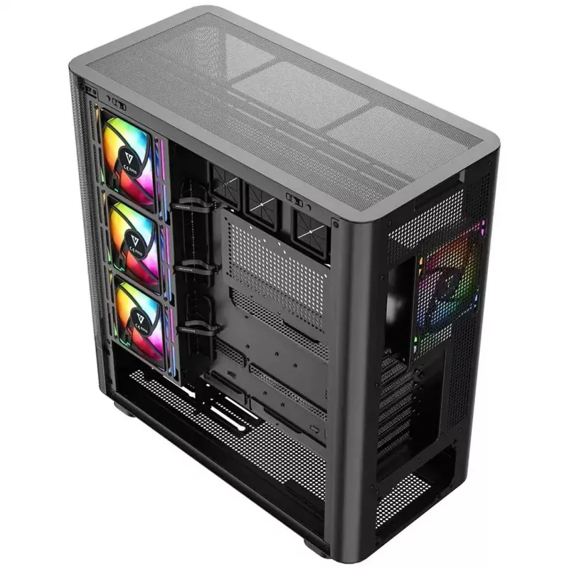 Tietokonekotelo MODECOM VOLCANO AQ500 ARGB MIDI musta