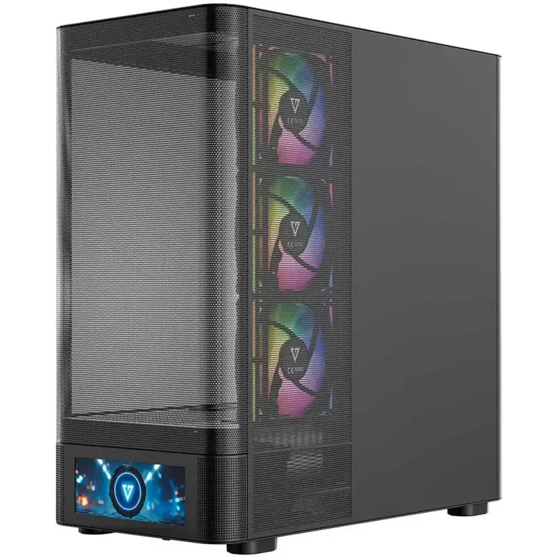 Tietokonekotelo MODECOM VOLCANO AQ500 ARGB MIDI musta