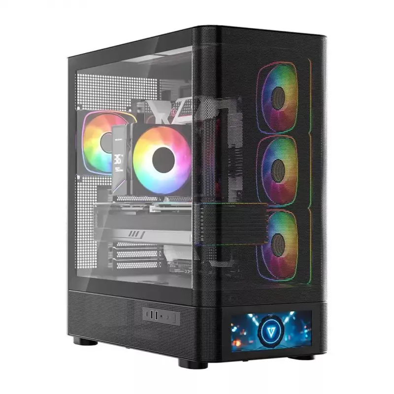 Tietokonekotelo MODECOM VOLCANO AQ500 ARGB MIDI musta