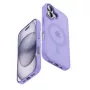 Crong Hybrid Matte Magnetic MagSafe -kotelo iPhone 17 — läpikuultava laventeli, PC+TPU