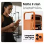Crong Hybrid Matte Magnetic MagSafe -kotelo iPhone 17 Pro Max – PC+TPU, läpikuultava oranssi