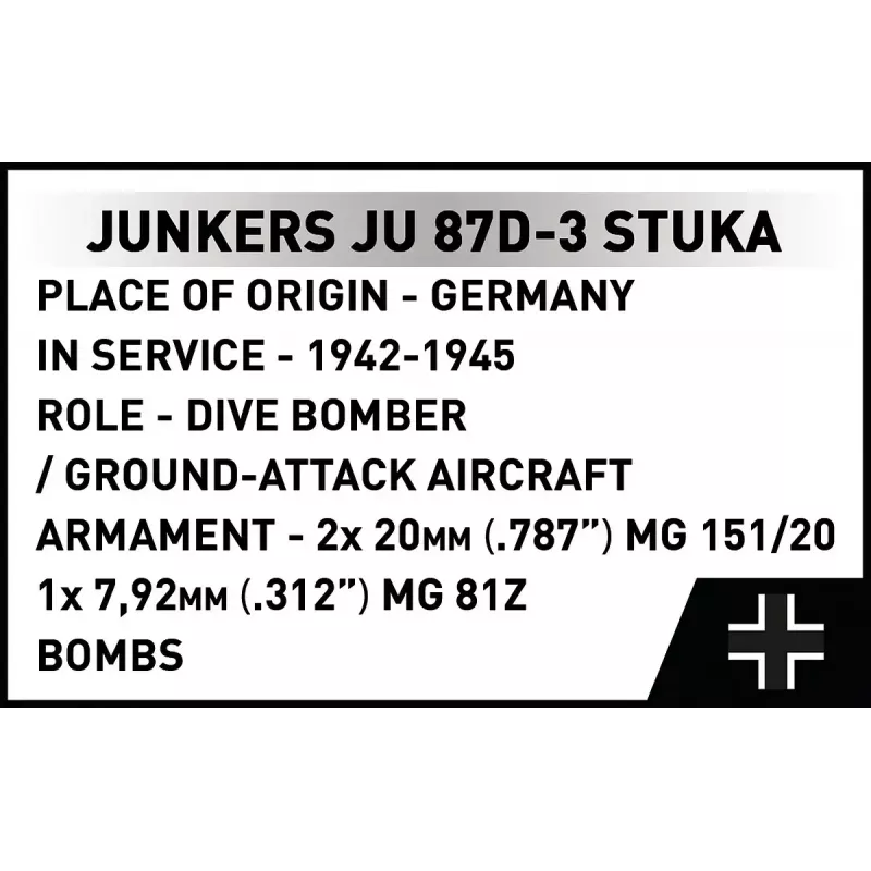 Cobi Blocks Junkers JU 87D-3 Stuka rakennussarja 556 osaa