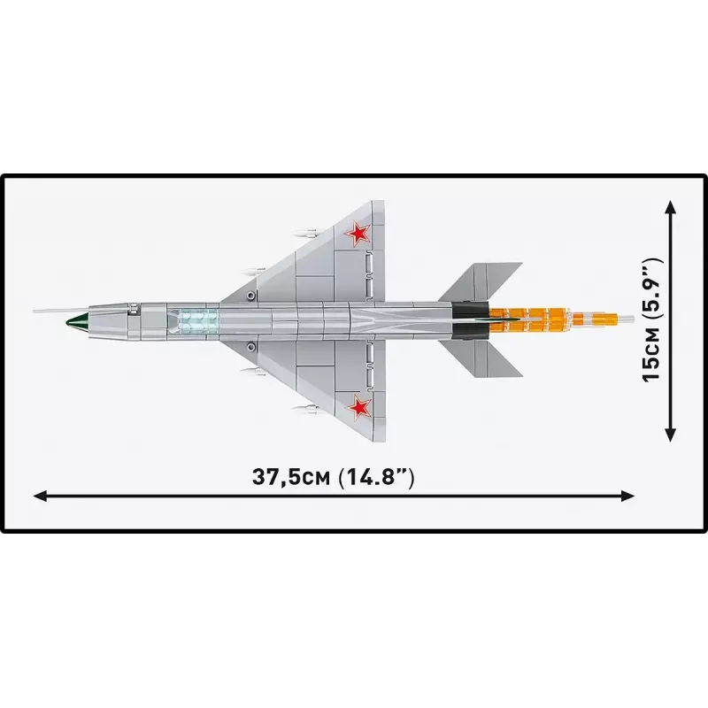 Rakennuspalikat Cobi MiG-21 MF 381 palikan sarja – rakennettava lelumalli
