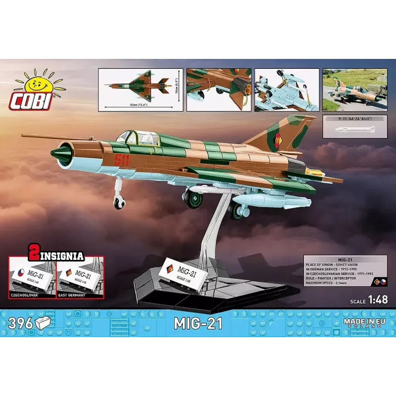 Cobi MiG-21 pienoismallisarja 396 osaa – Cobi Blocks rakennussarja