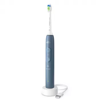 Philips 4100 HX4041/48 ladattava äänihammasharja — sisäänrakennettu Li-Ion-akku, tilat ”Päivittäinen puhdistus” ja ”Ikenien hoito”, 1 runko, 1 harjaspää, sininen