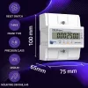 Kolmivaihemittari QOLTEC 50980 — 400 V, 100 A nollauksella