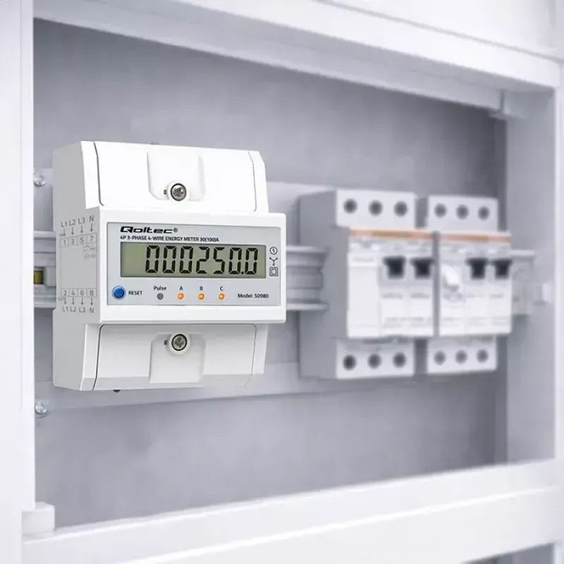 Kolmivaihemittari QOLTEC 50980 — 400 V, 100 A nollauksella