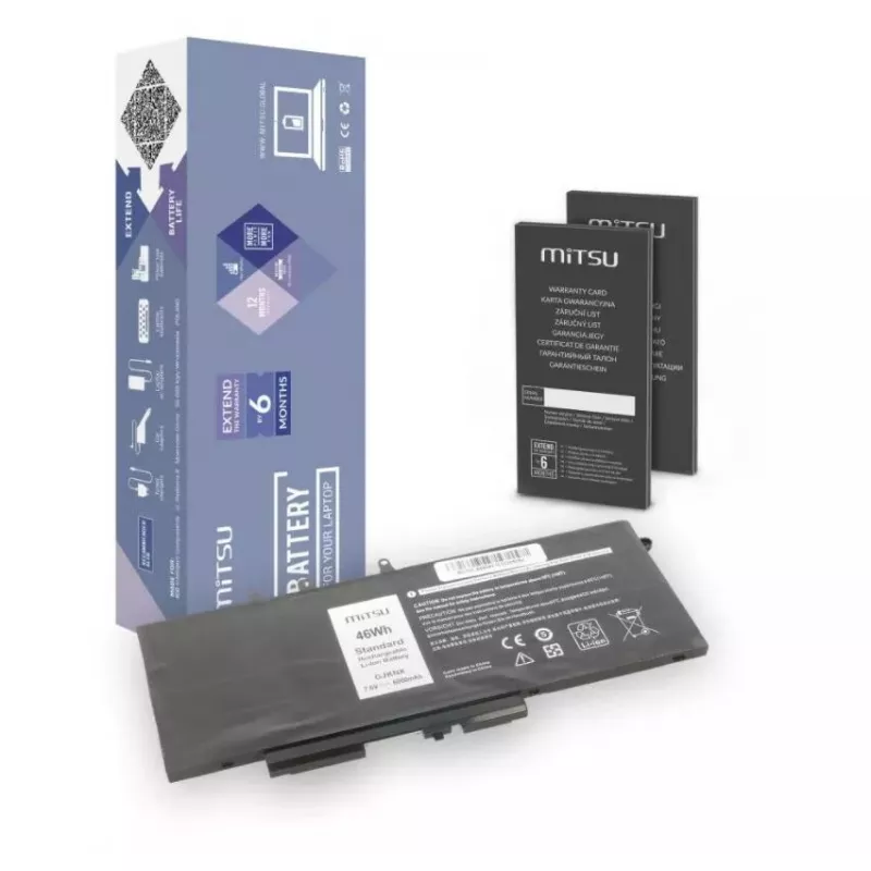 MITSU 5BM335 ladattava kannettavan akku Dellille, 6000 mAh