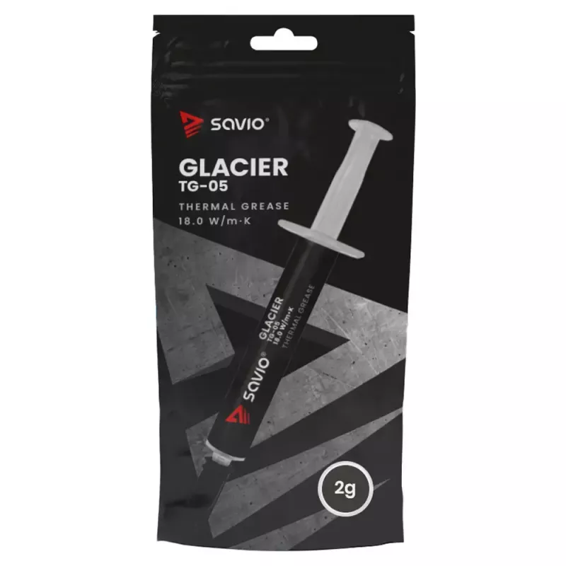 Lämpötahna SAVIO TG-05 2g — lämmönjohtavuus 18 W/m·K, 2 ml