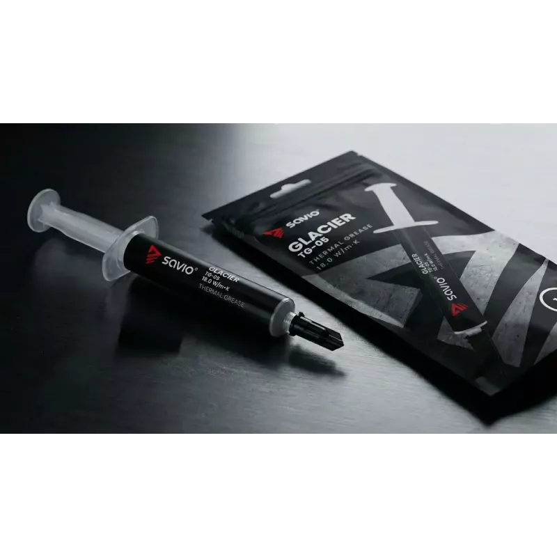 Lämpötahna SAVIO TG-05 2g — lämmönjohtavuus 18 W/m·K, 2 ml