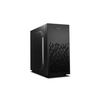 PC-kotelo DeepCool Matrexx 30 SI Mini Tower — Micro ATX/Mini-ITX, 3x3,5 tuuman + 2x2,5 tuuman paikat, 25 cm näytönohjain, 15,1 cm CPU-jäähdytin, ylhäällä virtalähde, musta
