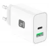Techly IPW-USB-30WACG matkalaturi yleinen valkoinen AC pikalataus sisäkäyttöön