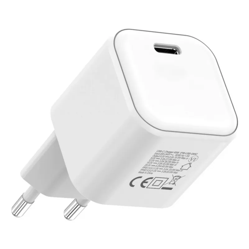 Techly IPW-USB-G65C matkalaturi yleinen valkoinen AC pikalataus sisäkäyttöön