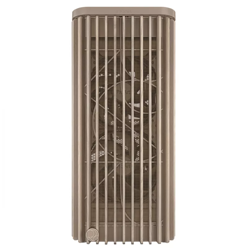 PC-kotelo ASUS ProArt PA401 Wood Edition beige — Mid-Tower, metallinen etupaneeli
