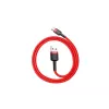 USB-A–USB-C-kaapeli Baseus Cafule — USB 2.0 A→C, QC3.0-lataustuki, nailonpunos, punainen