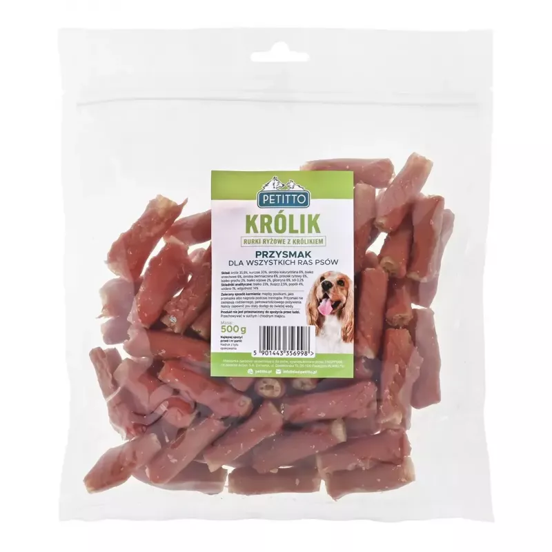 PETITTO riisikupit kanin täytteellä koiranherkku 500 g
