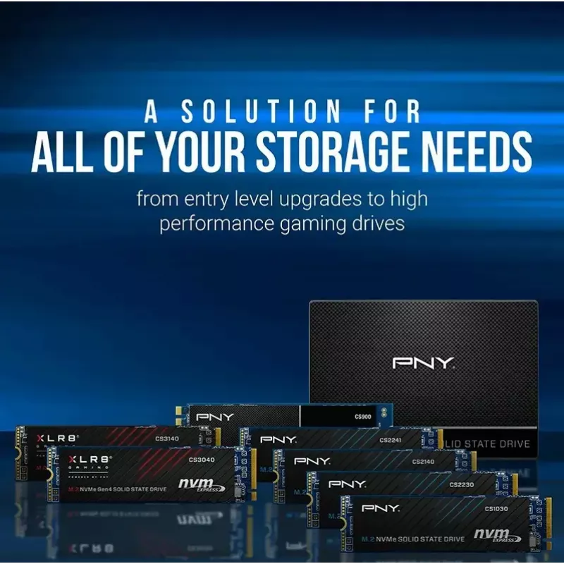 Sisäinen SSD PNY M.2 2280 512 GB M280CS2241-512-BLK, SATA/NVMe ei määritetty
