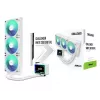 ASROCK Challenger 360 Digital ARGB White — 360mm CPU-nestejäähdytin, digitaalinen ARGB-valaistus, valkoinen viimeistely