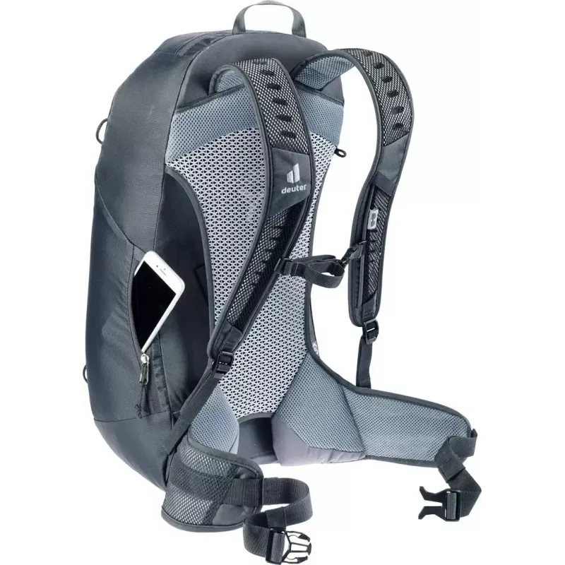 Reppu DEUTER AC Lite 25 EL musta — ilmastoitu päiväreppu, 25 l tilavuus