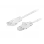 Lanberg PCU6-20CC-0200-W Cat6 U/UTP -patchkaapeli, 2 m, valkoinen, 10 kpl:n pakkaus