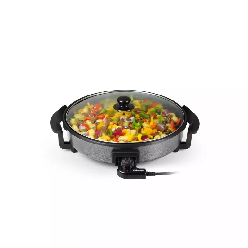 Grillipannu Tristar PZ-2963 monikäyttöinen pyöreä musta 30 cm