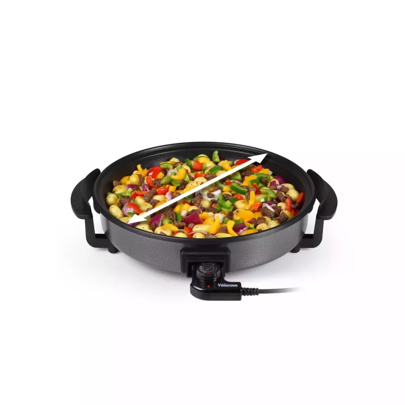 Grillipannu Tristar PZ-2963 monikäyttöinen pyöreä musta 30 cm