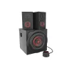 Kaiutinsarja GENESIS Helium 610BT 2.1, 60 W RMS, Bluetooth, johdollinen, punainen/musta, kompakti subwoofer