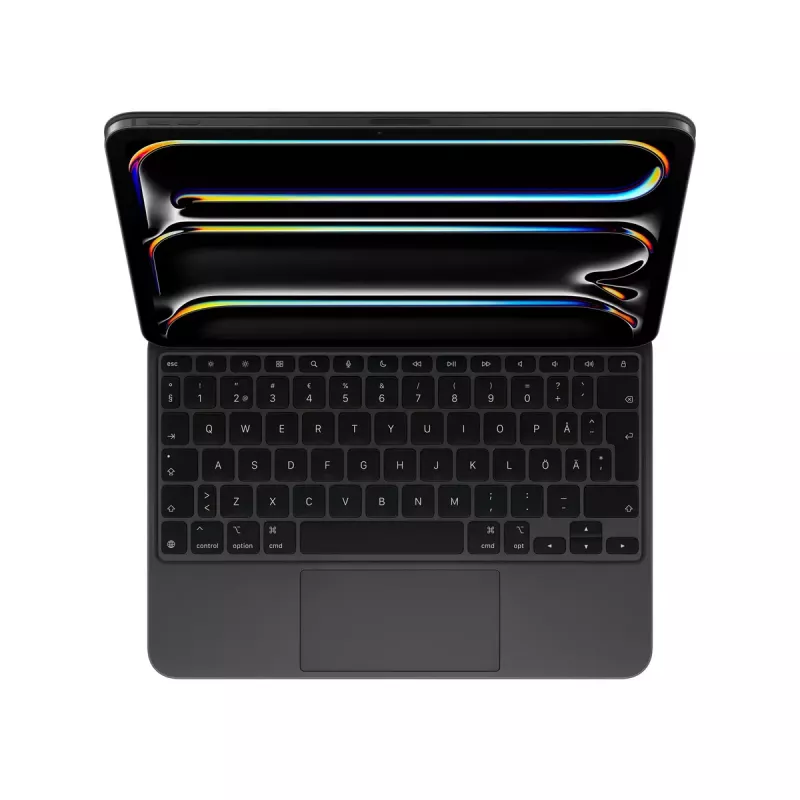 Apple Magic Keyboard QWERTY ruotsalainen musta langaton trackpadilla