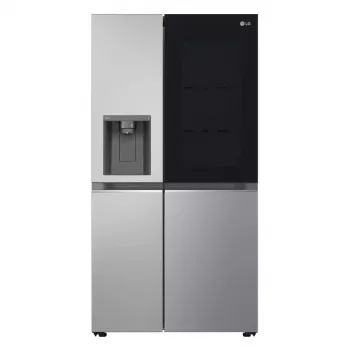 Side-by-Side-jääkaappi LG GSGV81PYLL, 635 L kokonaistilavuus, jääkaappiosa 416 L, pakastinosa 219 L, metallinhohtoinen hopea