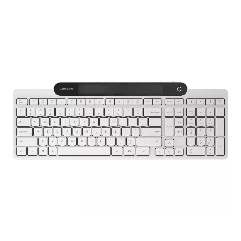 Langaton Bluetooth-näppäimistö Lenovo 800 — US-englanti-asettelu, itselataava, valkoinen