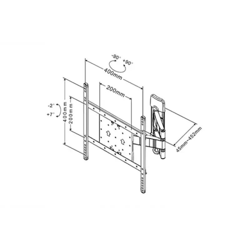 Multibrackets M VESA Flexarm Tilt & Turn III teline