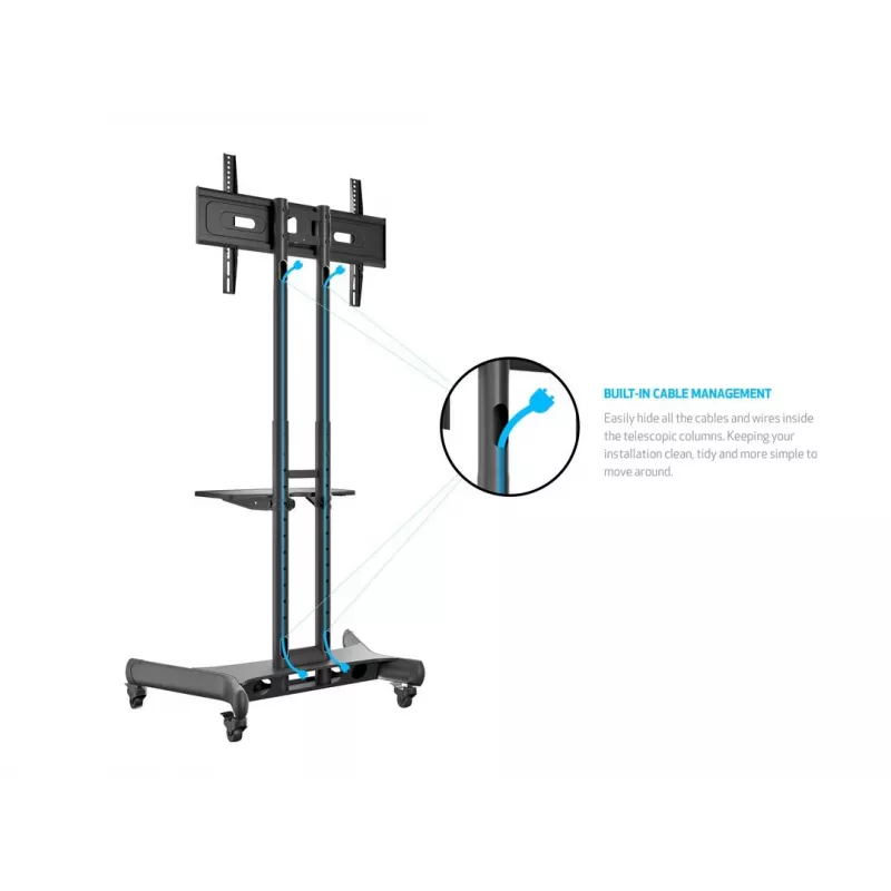 Multibrackets M Public Floorstand Basic 150 sis. hyllyn ja kameratelineen
