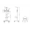 Multibrackets M Public Floorstand Basic 150 sis. hyllyn ja kameratelineen