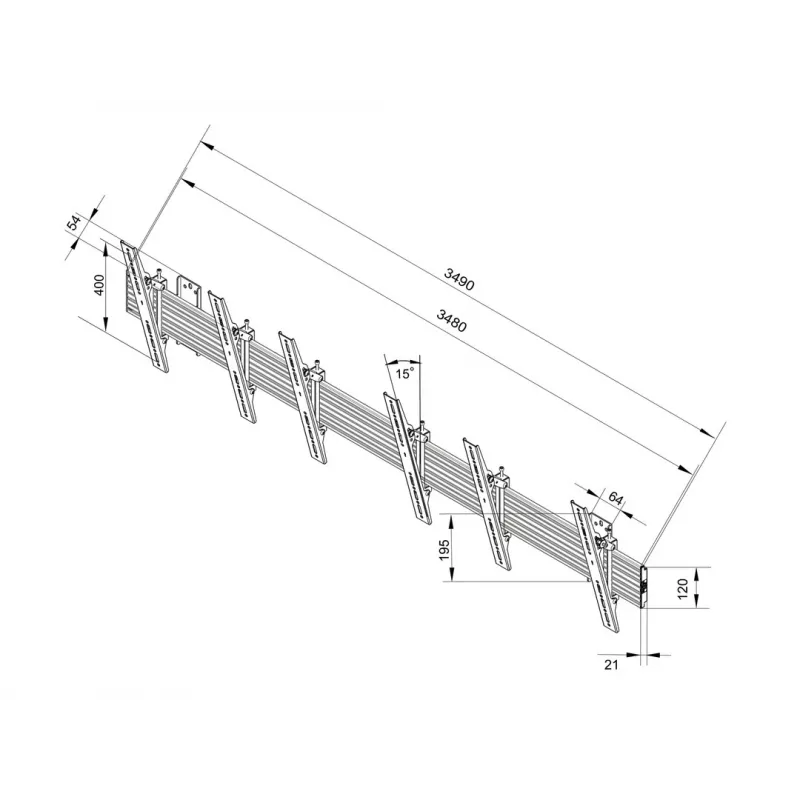 Seinäkiinnike Multibrackets M Wallmount Pro MBW3U Tilt musta