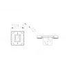 Kattoplate Multibrackets M Pro Series musta muovi teräs 165 mm