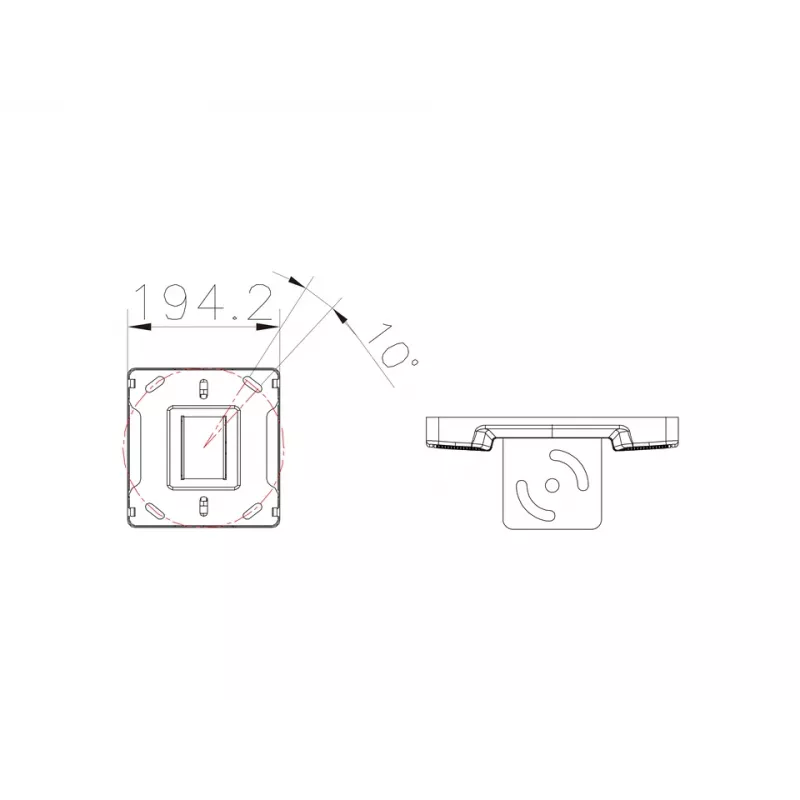 Kattoplate Multibrackets M Pro Series musta muovi teräs 165 mm