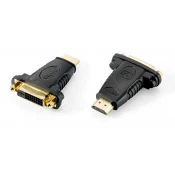 Equip HDMI-DVI-D Dual Link -adapteri, DVI (24+1), HDMI A, musta