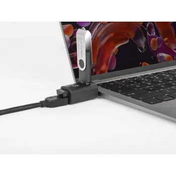 Manhattan USB-C 3-porttinen keskitin, ULTRA COMPACT, 3x USB-A-porttia (1x 5 Gbps USB 3.2 Gen1 eli USB 3.0, 3 x 480 Mbps USB 2.0), USB-virralla toimiva (ei erillistä virtalähdettä)