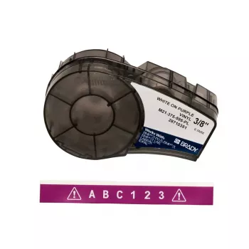 Tulostintarrat Brady M21-375-595-PL — itseliimautuva vinyyli, violetti valkoisella kirjoitettavalla alueella