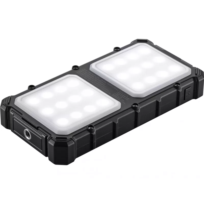 Sandberg Solar Powerbank CampLED 10000, 10000 mAh, Programmable Power Supply (PPS), 3,7 V, 15 W, musta