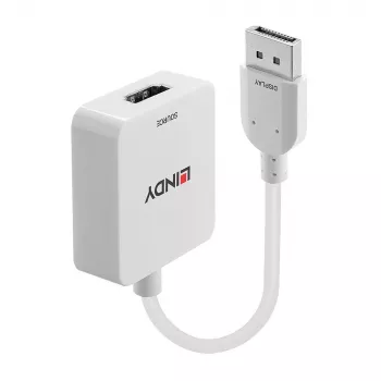 Lindy HDMI 18G - DisplayPort 1.2 -muunnin, 0,095 m, HDMI tyyppi A (Standard), DisplayPort, naaras, uros, suora