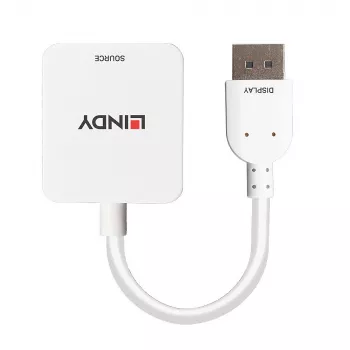 Lindy HDMI 18G - DisplayPort 1.2 -muunnin, 0,095 m, HDMI tyyppi A (Standard), DisplayPort, naaras, uros, suora