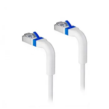 Verkkokaapeli Lanview LV-6AFTP-FLEX-ANG-02W-S – FTP Cat6A, joustava, kulmaliitin, 2 m, valkoinen