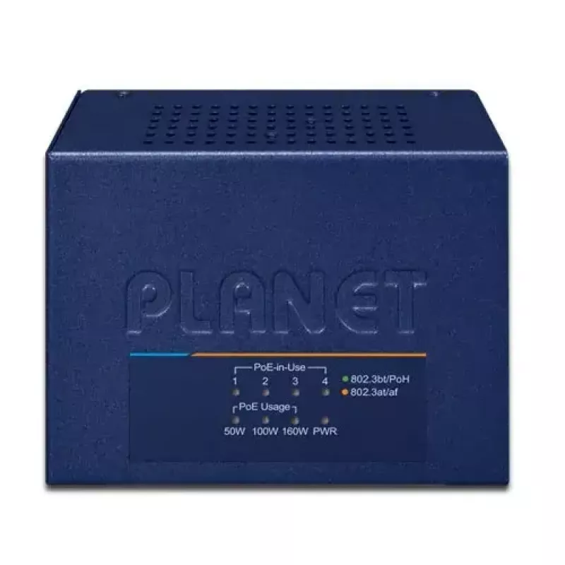 PLANET UPOE-400 4-porttinen Multi-Gigabit 802.3bt PoE-injektorihubi