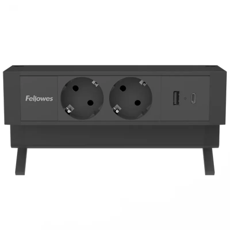 Fellowes 100137182 jatkojohto 2 m 2 AC-pistorasiaa sisäkäyttöön musta