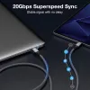 USB-C–USB-C-kaapeli EQUIP 1,0 m — USB 3.2 Gen 2x2, 20 Gbit/s, PD 240 W, 4K/60 Hz, musta