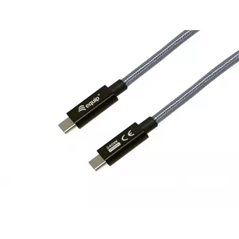 USB-C–USB-C-kaapeli EQUIP 2,0 m — USB 3.2 Gen 2x2, 20 Gbit/s, PD 240W, 4K/60Hz, musta
