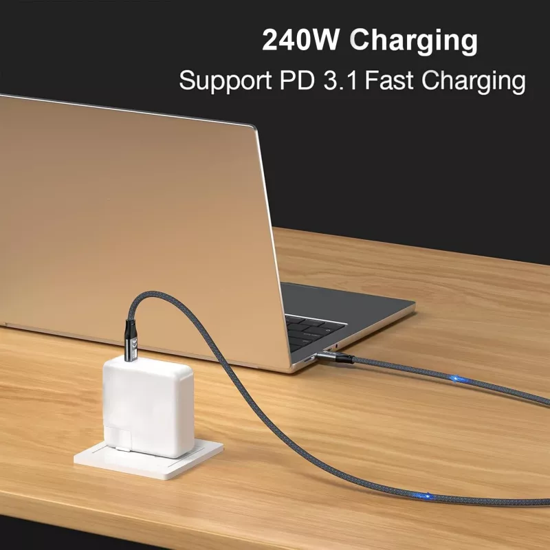 USB-C–USB-C-kaapeli EQUIP 2,0 m — USB 3.2 Gen 2x2, 20 Gbit/s, PD 240W, 4K/60Hz, musta